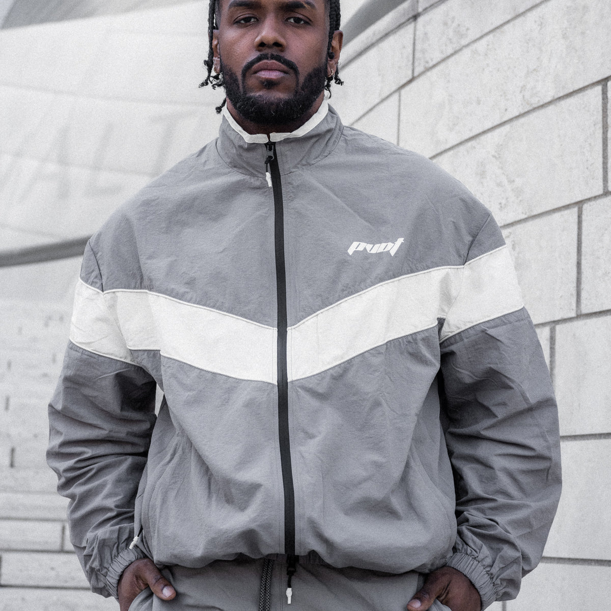 Pvot Athleisure Nylon Premium Jacket (Gray) 