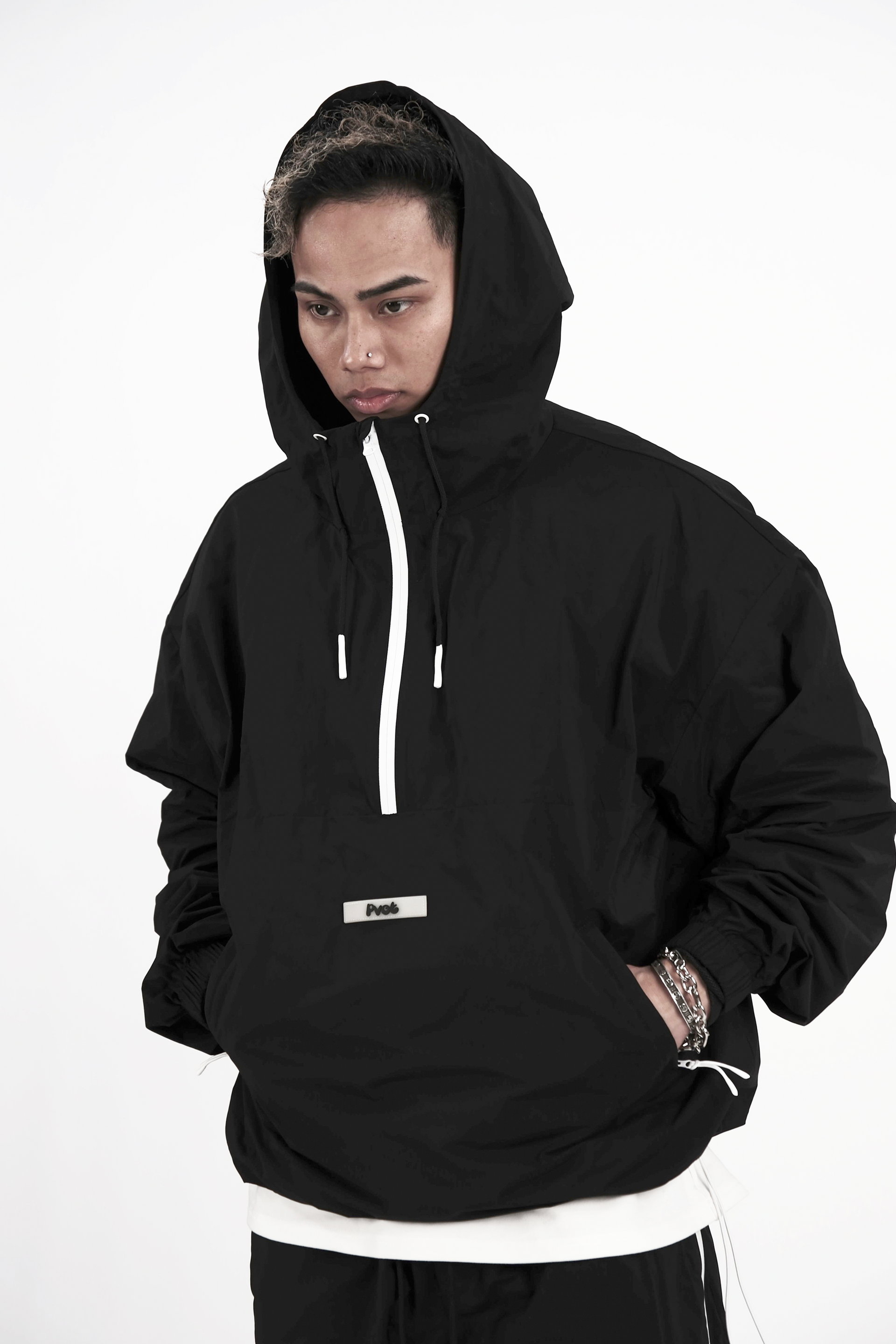 Pvot Anorak Premium Nylon Jacket (Black) Pvot Anorak Premium Nylon Jacket (Black)