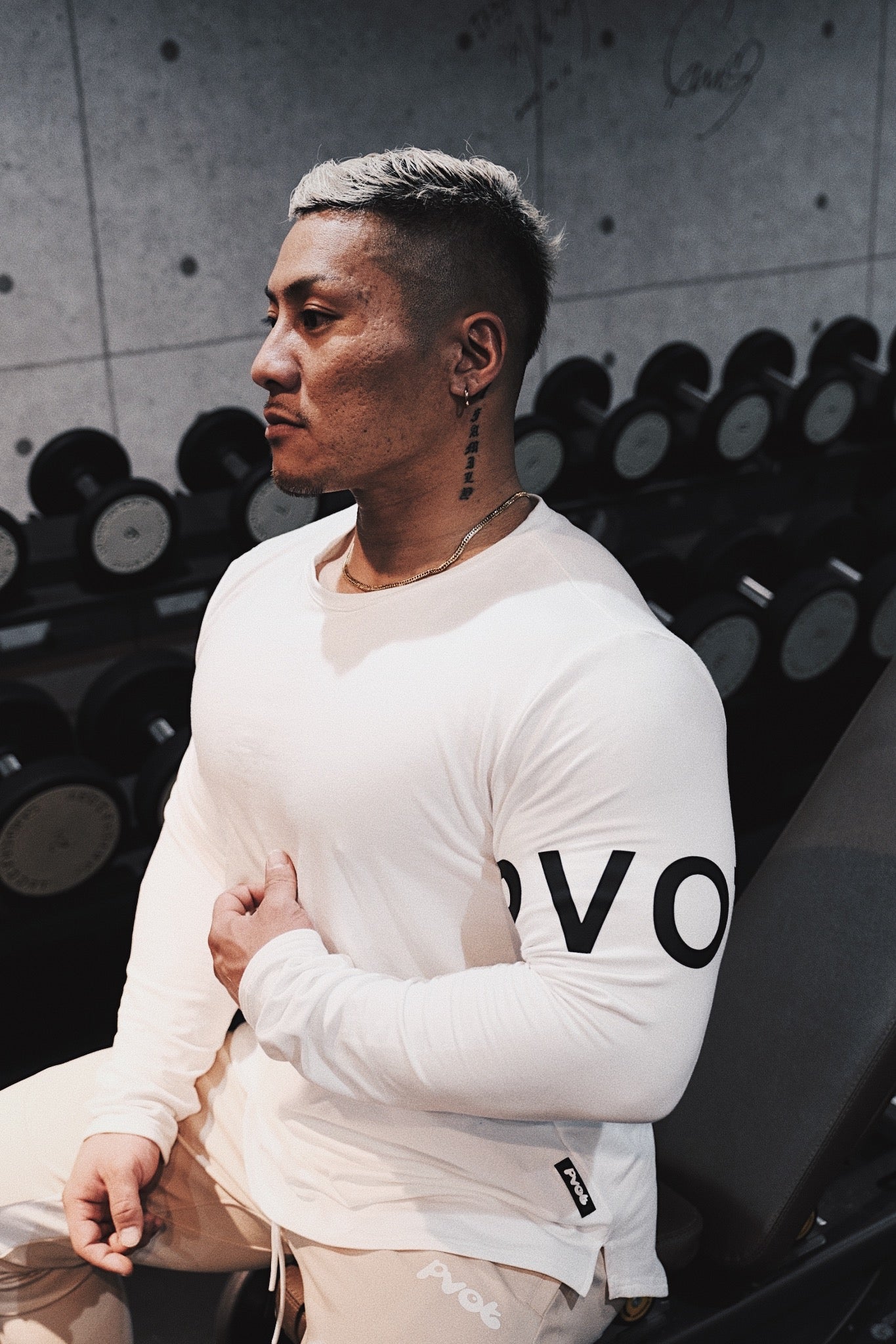 Pvot Street Long Sleeve T-shirts (White)