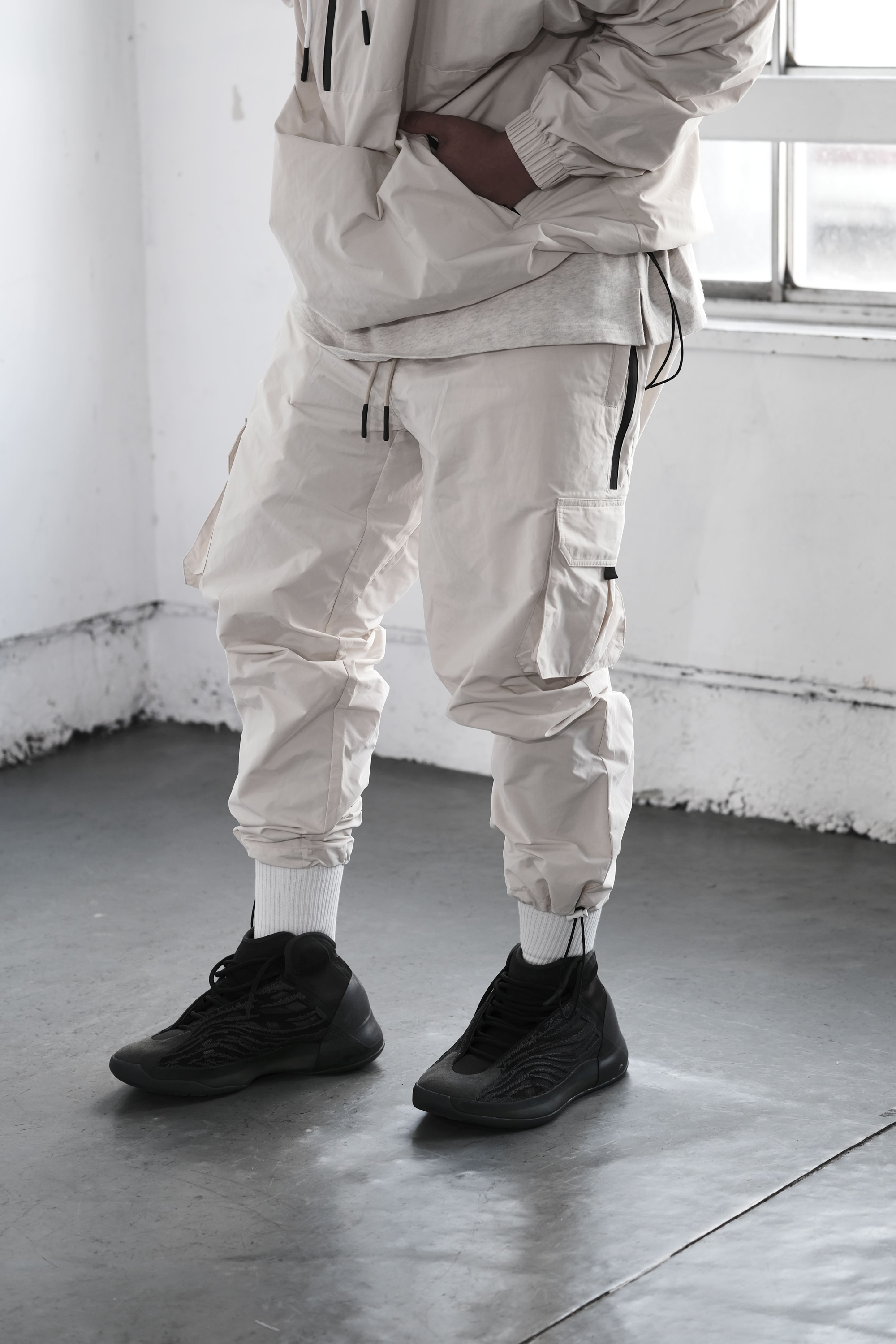 Pvot Anorak Premium Nylon Jacket (Cream) Pvot Anorak Premium Nylon Jacket (Cream)