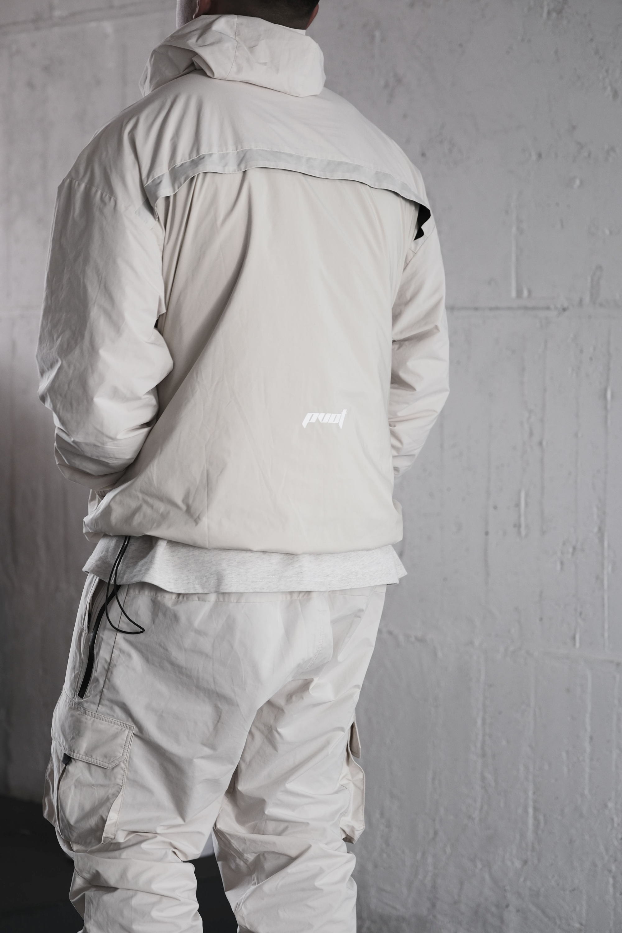 Pvot Anorak Premium Nylon Jacket (Cream) Pvot Anorak Premium Nylon Jacket (Cream)