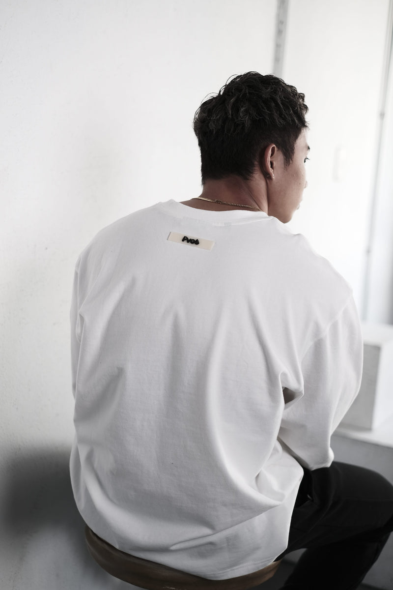 Pvot Over-Sized Long Sleeve T-Shirts (White)
