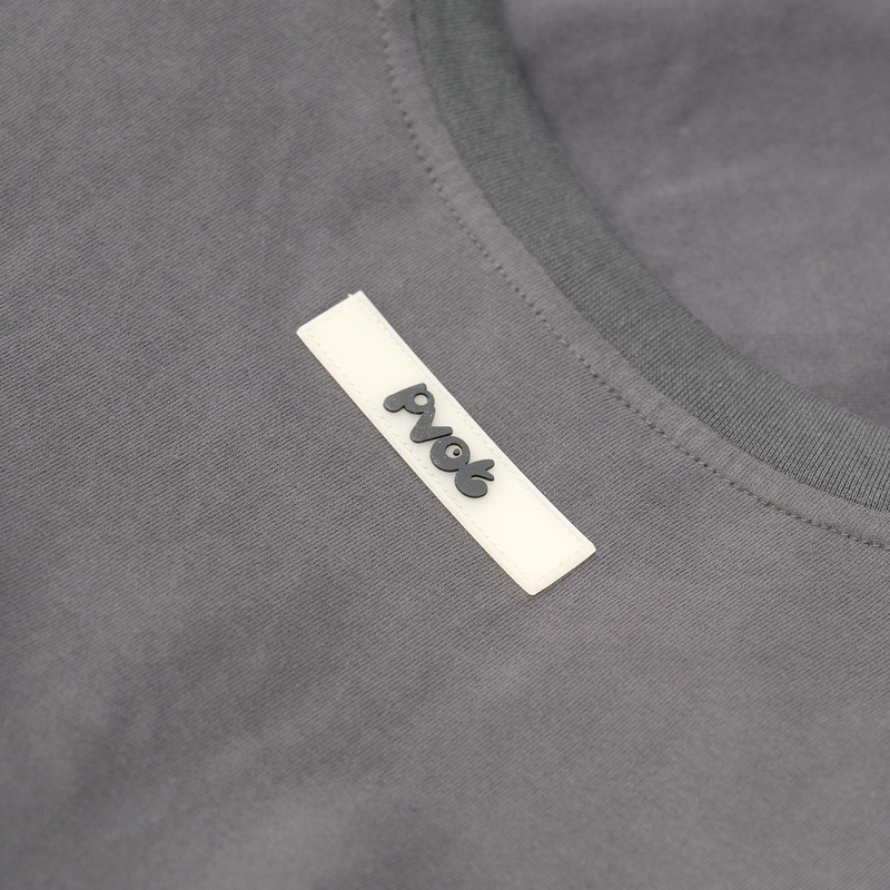 Pvot Over-Sized Long Sleeve T-Shirts (Lead Gray)