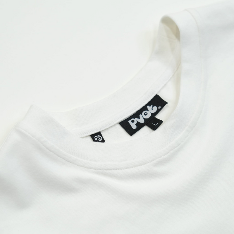 Pvot Over-Sized Long Sleeve T-Shirts (White)