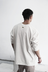 Pvot Over-Sized Long Sleeve T-Shirts (Marble White)
